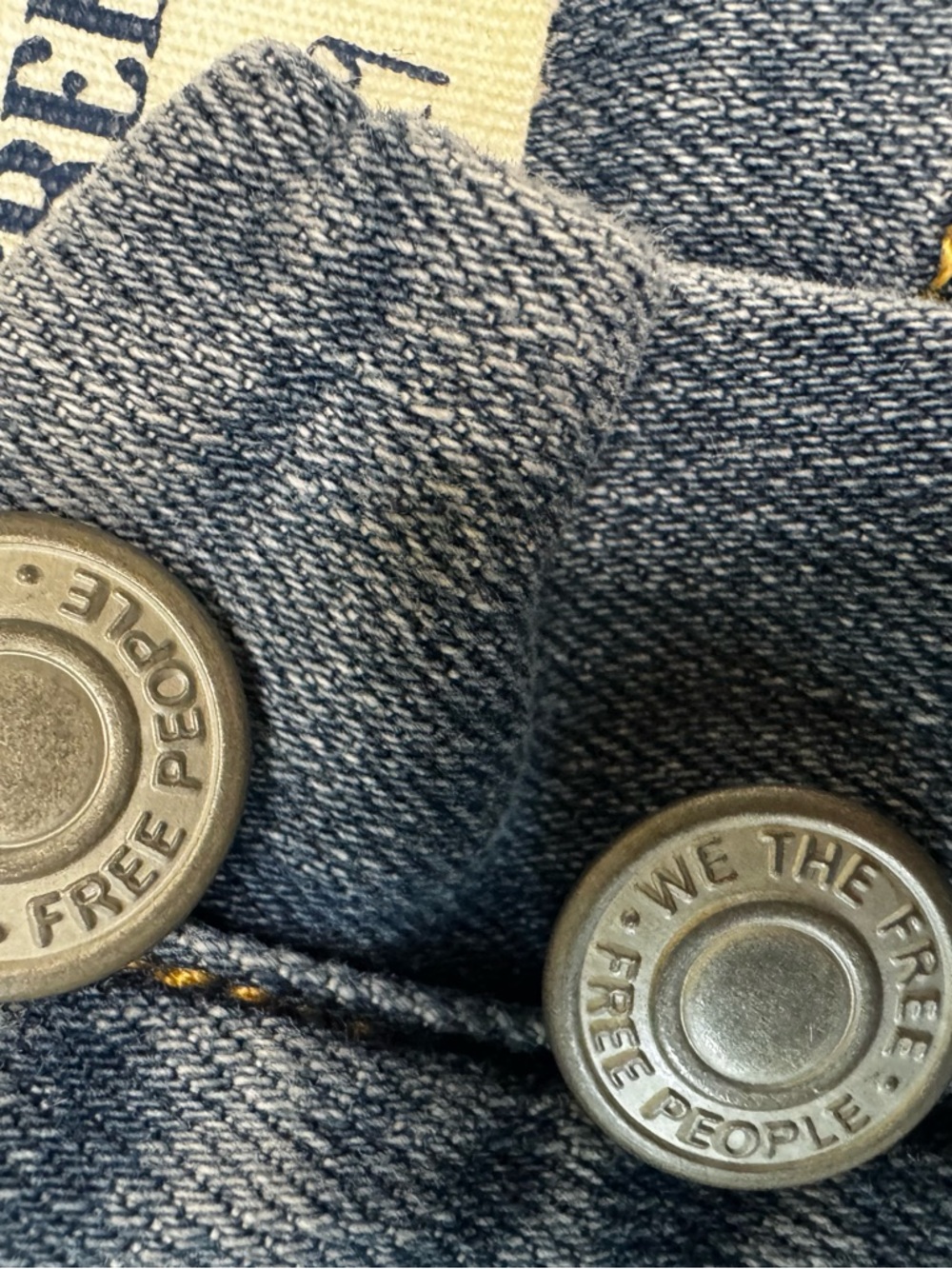 We The Free High-Waist Washed Blue Flare Jayde flare leg Jeans - Picture 5 of 6